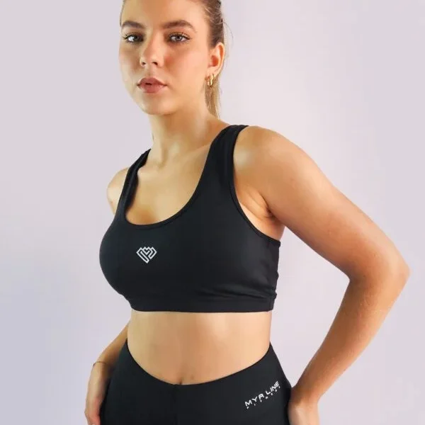 Top clásico deportivo negro (L)