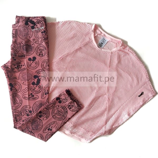 Conjunto deportivo rosa (L)