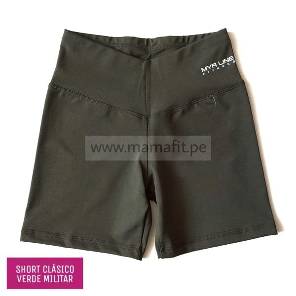 Short clásico verde militar (S-M)