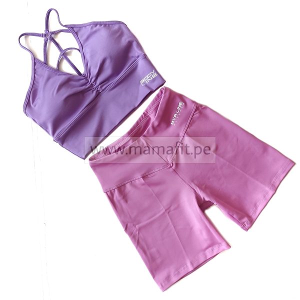 Conjunto deportivo lila (S-M)