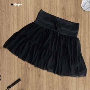 Falda short siena negra (M)