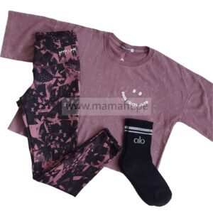 Conjunto print palo rosa