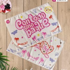 Toalla deportiva crema