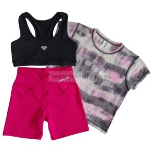 Conjunto tie dye rosa
