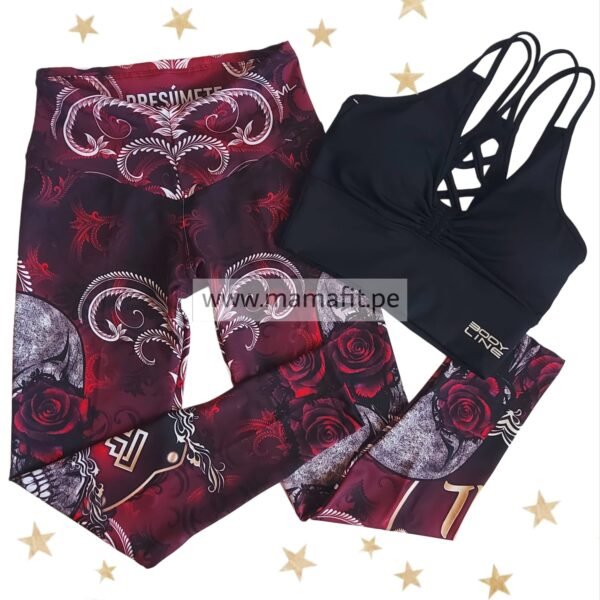 Conjunto skull guinda