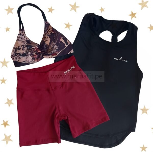 Conjunto deportivo guinda (S-M)