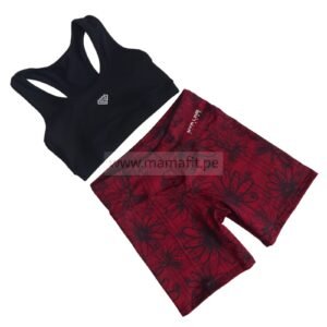 Conjunto print guinda (talla L)