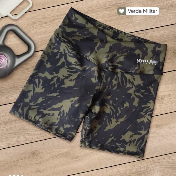 Short print verde militar