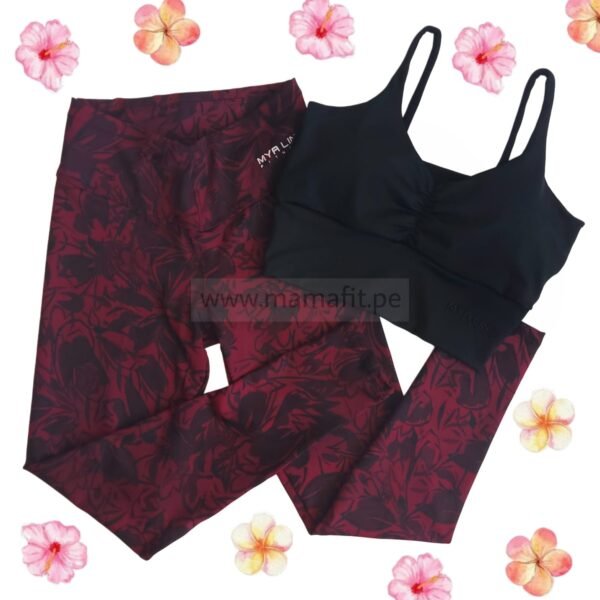 Conjunto print guinda