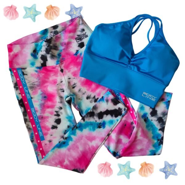 Conjunto print turquesa