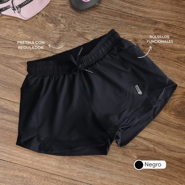 Short doble negro (S y M)