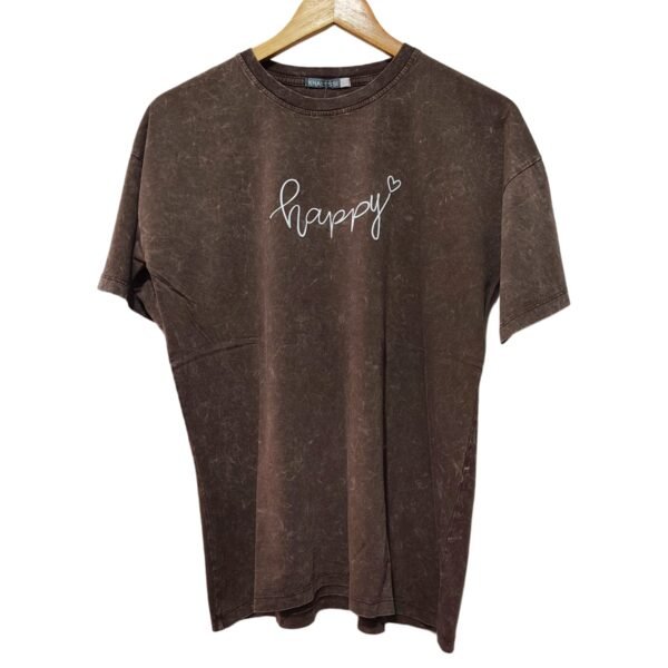 Polo oversize happy marrón