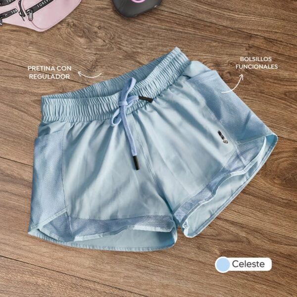 Doble short celeste (talla M)