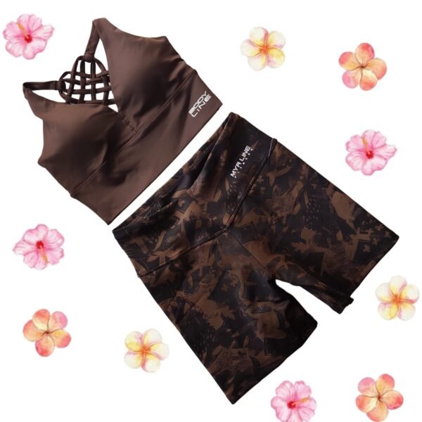 Conjunto print marrón