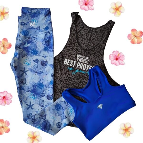 Conjunto print azul (talla L)