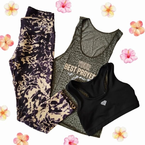 Conjunto print beige (talla L)