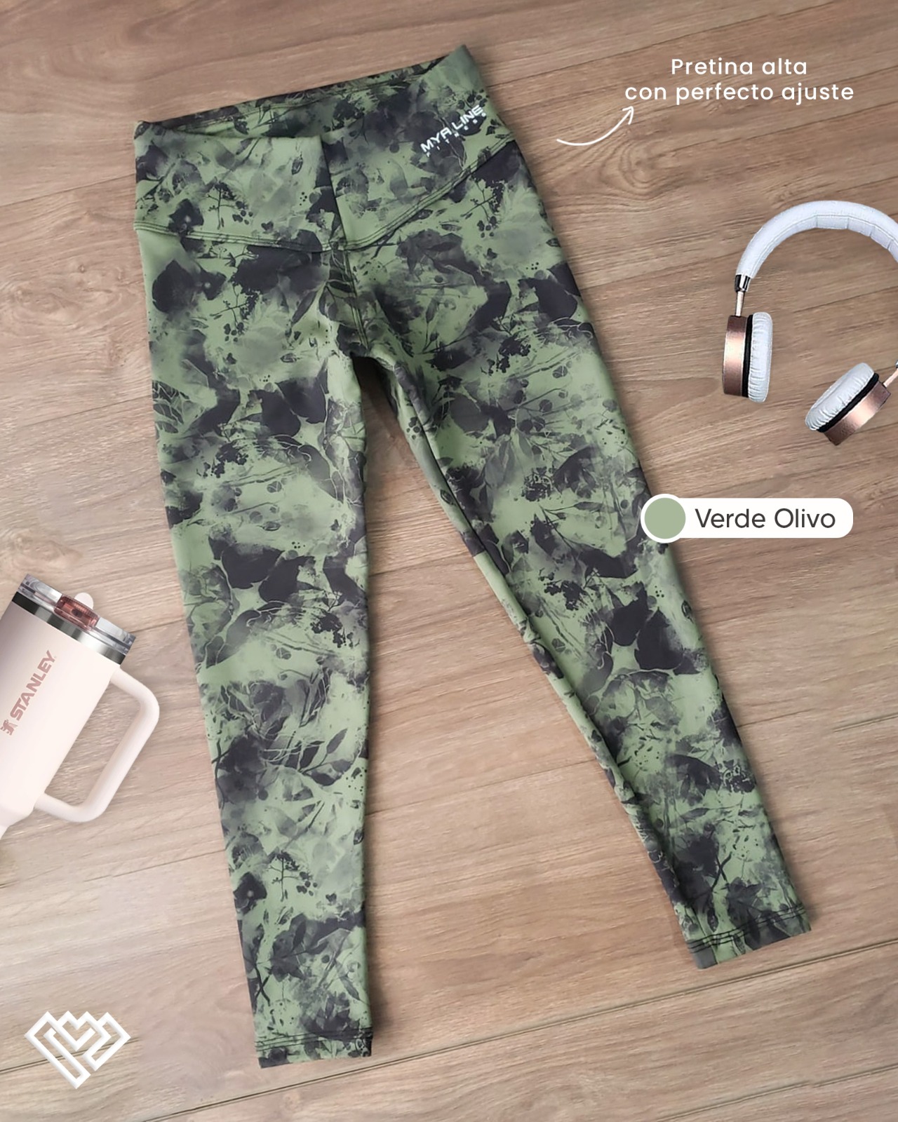 Tobillero print verde (S-M)