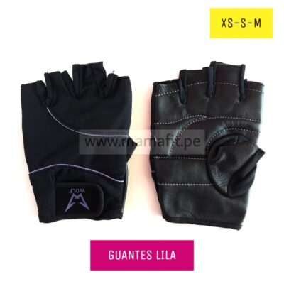 Guantes cuero lilas