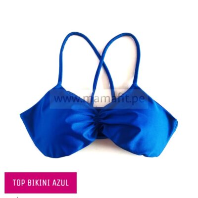 Top bikini azul